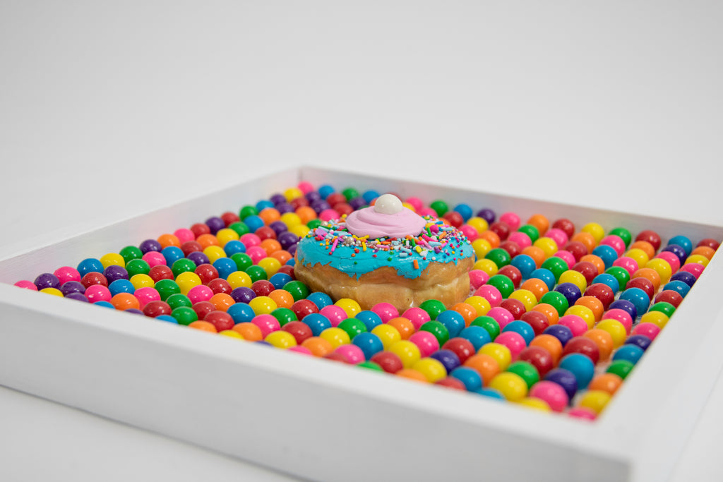 The Rainbow Bubble Gum Donut Original 3D Art Piece
