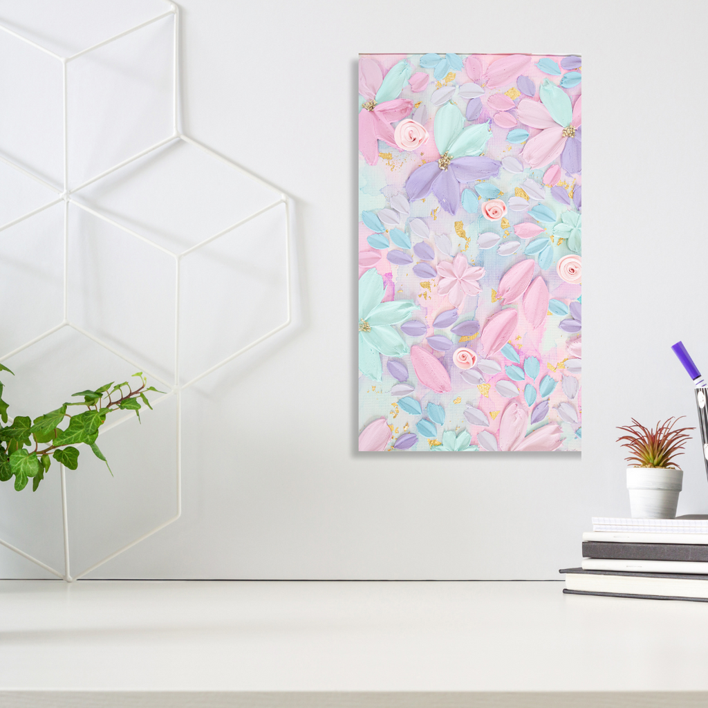 Pastel Luxe Floral Canvas Print