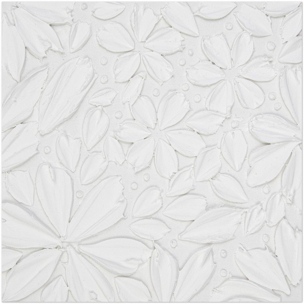 White Floral Bliss Art Print