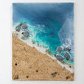 Beach Waves Aerial View 3D Canvas