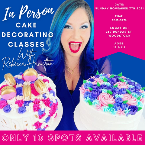 In Person Cake Decorating Class: Nov 7th