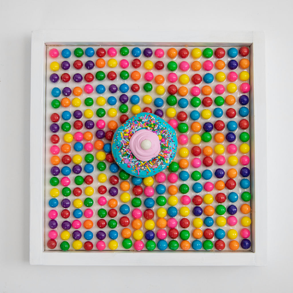 The Rainbow Bubble Gum Donut Original 3D Art Piece