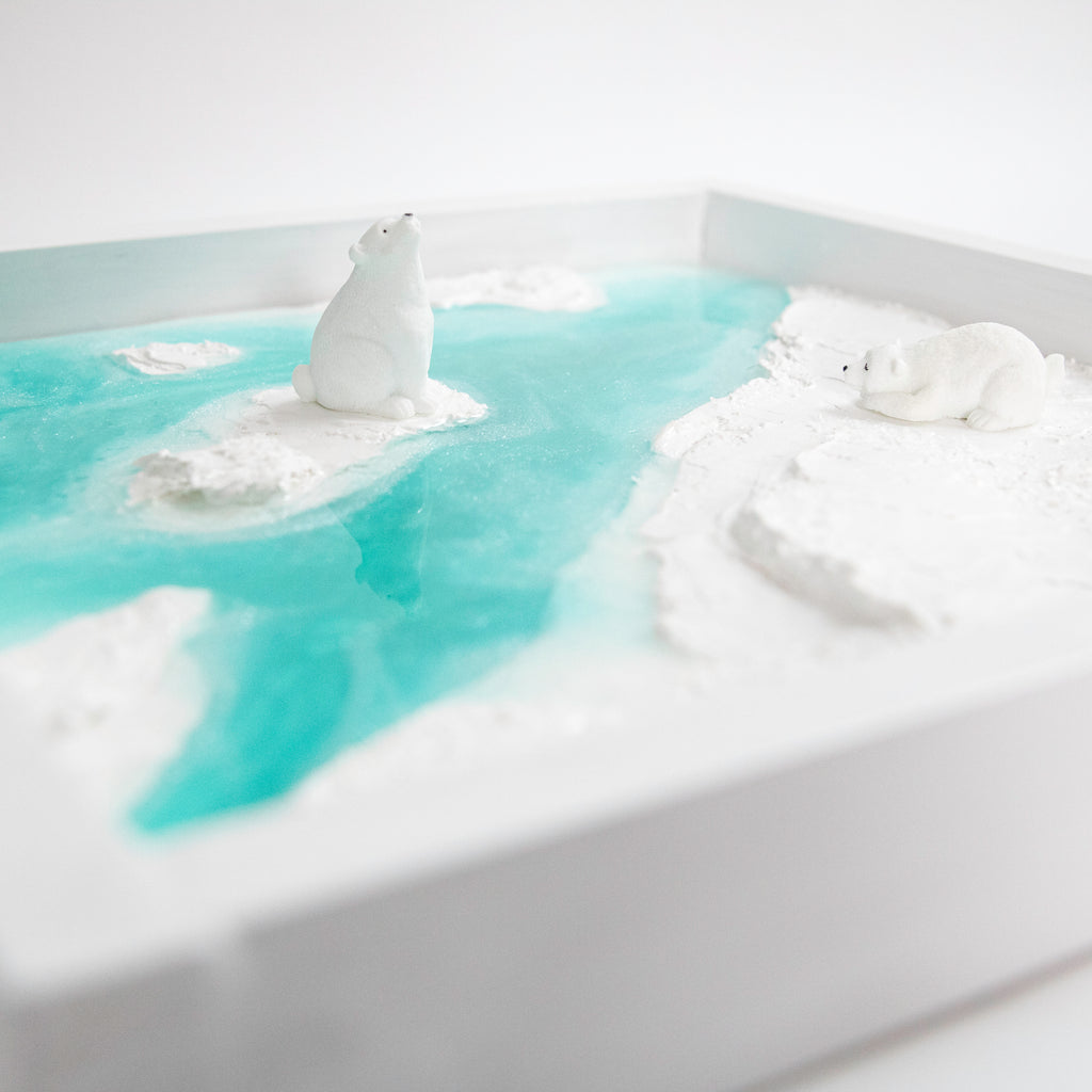 Arctic Polar Bears 3D Canvas Art